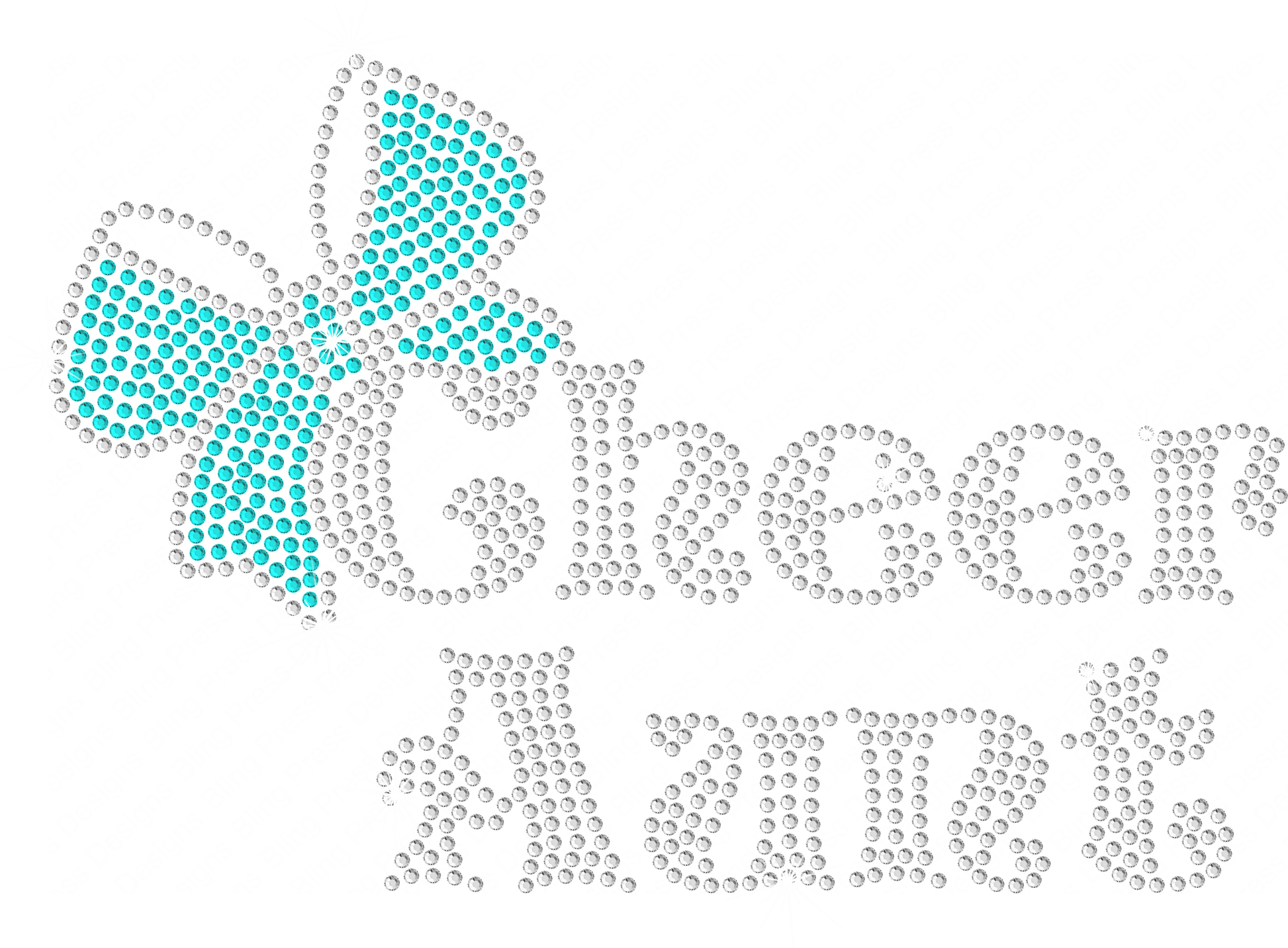 "Cheer Aunt" rhinestone mockup with sparkling lettering and a teal rhinestone cheer bow.