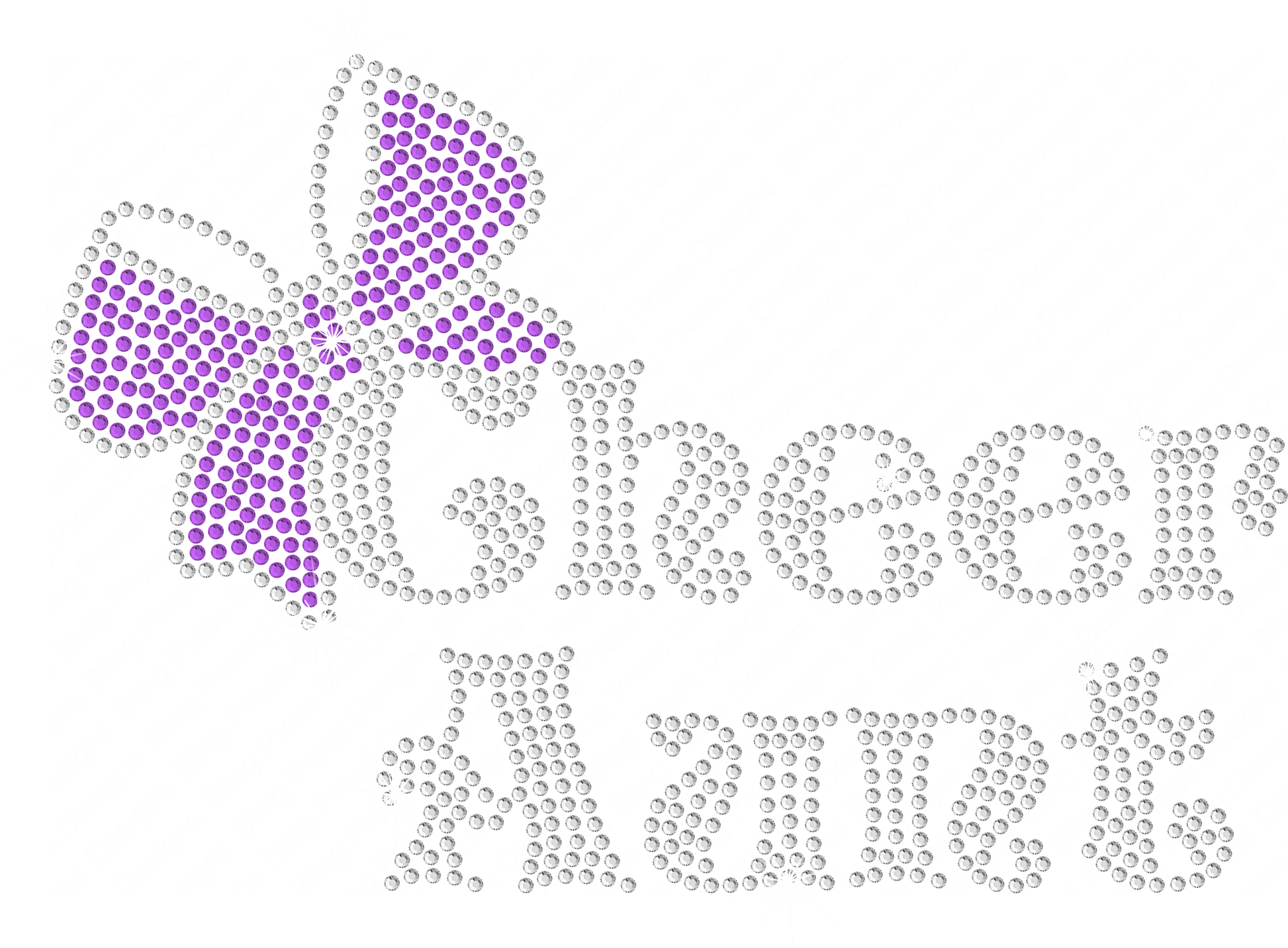 "Cheer Aunt" rhinestone mockup with sparkling lettering and a purple rhinestone cheer bow.