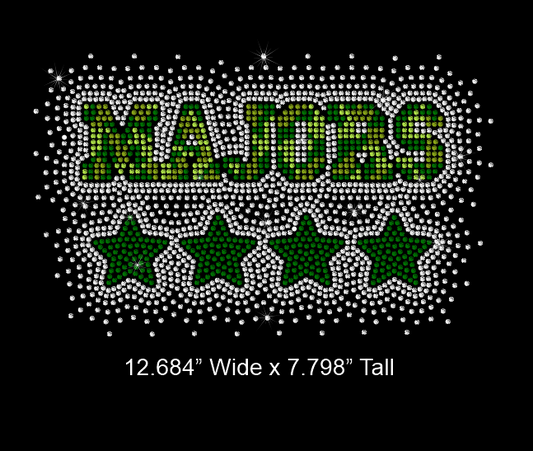 A digital download of the Majors Camo Custom Rhinestone Design, featuring a camo pattern enhanced with sparkling rhinestones.