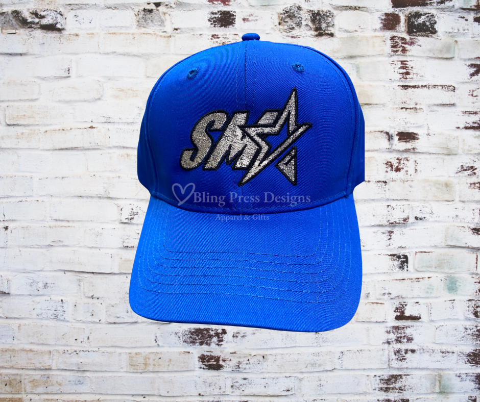 A SMA Embroidered Logo Hat, featuring a high-quality embroidered SMA logo on a breathable, comfortable fabric. Designed with an adjustable strap for a perfect fit, ideal for everyday wear and showcasing team spirit.