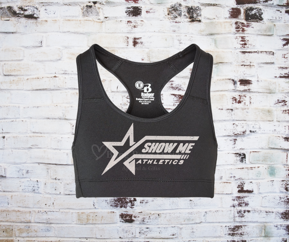 Glittered Logo Sports Bra