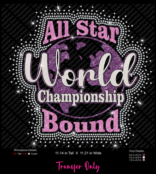 ASW Bound w/ Scatter *RHINESTONE TRANSFER*