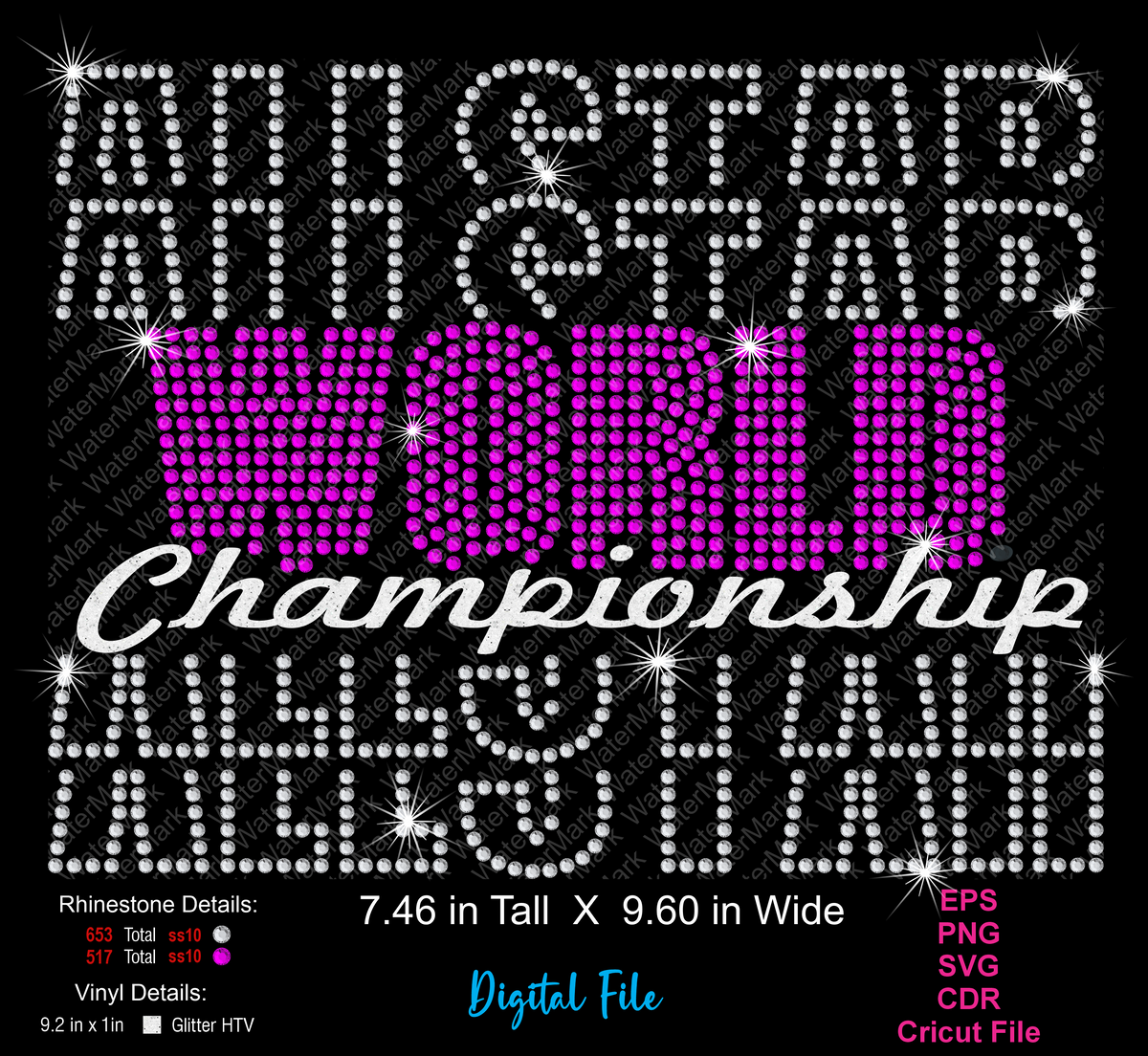 ASW Stacked Rhinestone -DESIGN DOWLOAD
