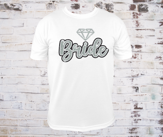 Bride with Diamond Rhinestone Tee