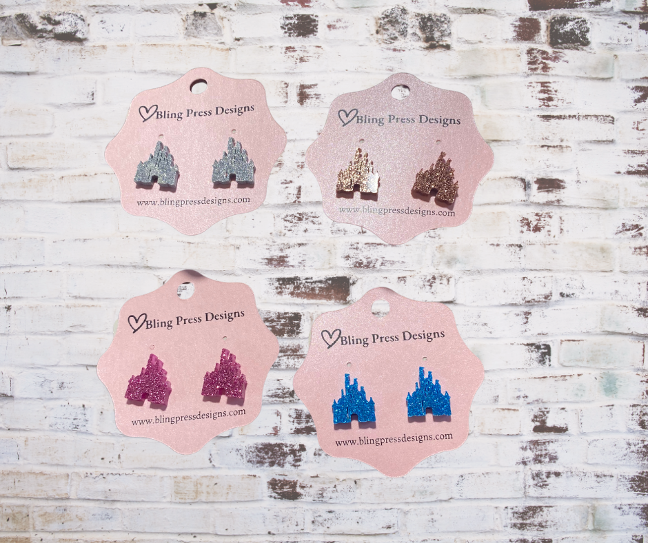 Glitter Stud Earrings