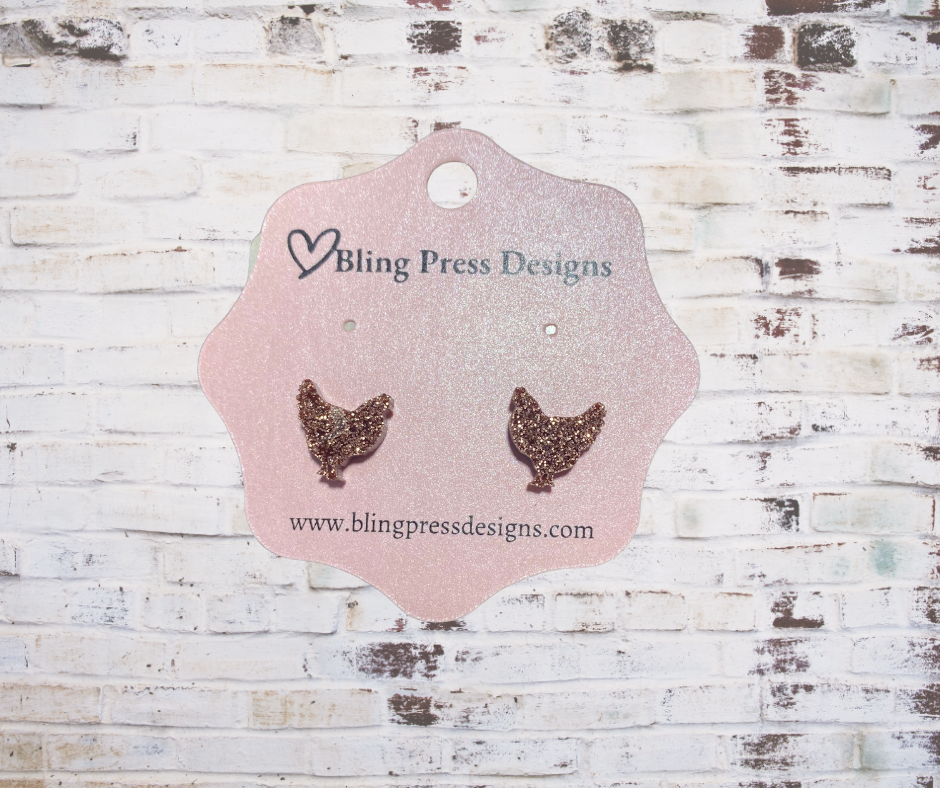 Glitter Stud Earrings