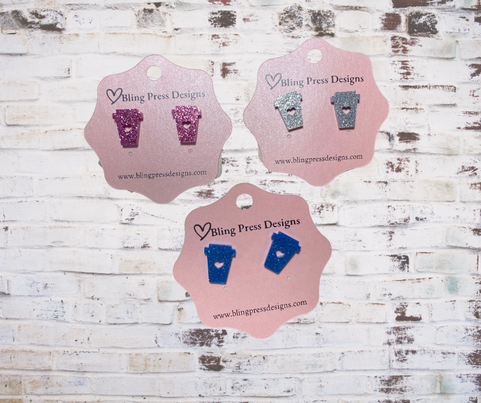 Glitter Stud Earrings