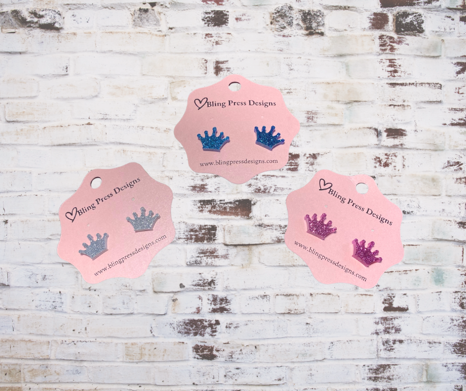 Glitter Stud Earrings