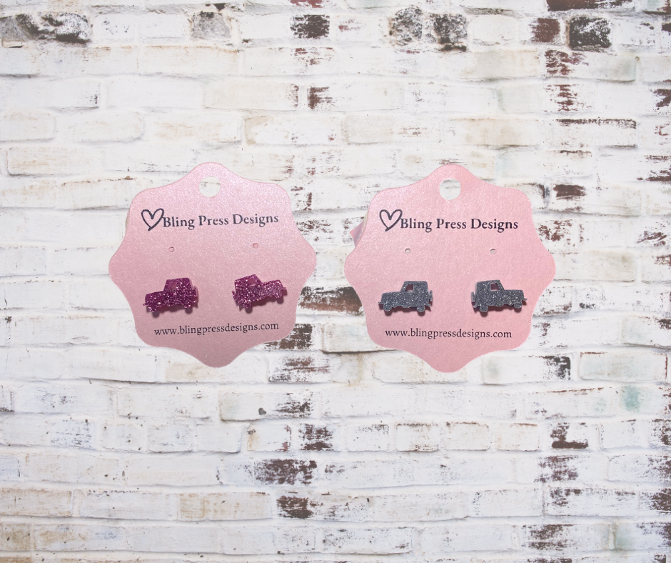 Glitter Stud Earrings
