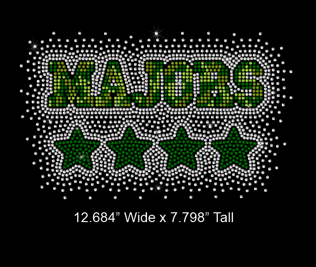 A digital download of the Majors Camo Custom Rhinestone Design, featuring a camo pattern enhanced with sparkling rhinestones. 