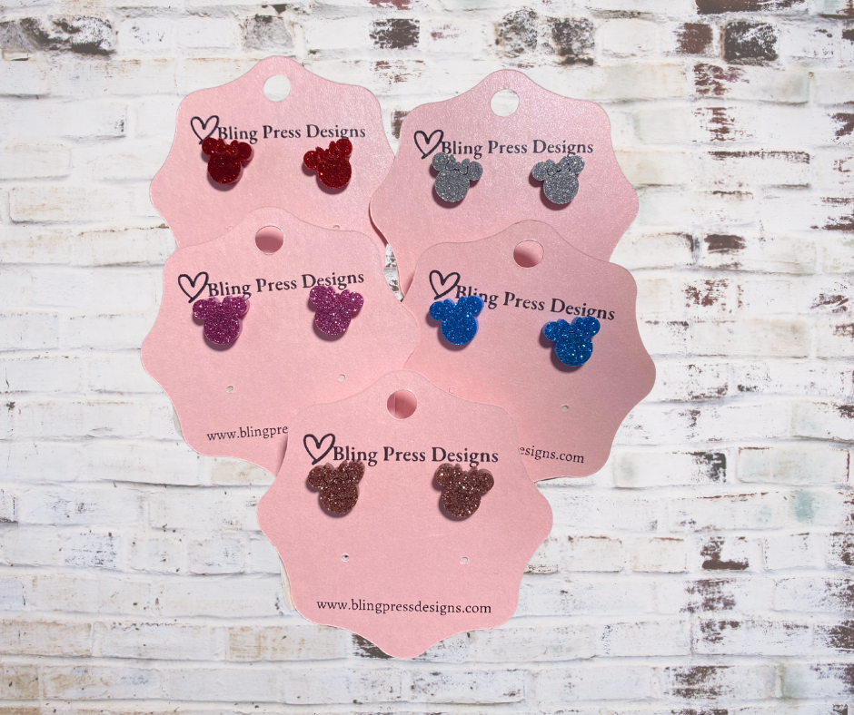 Glitter Stud Earrings