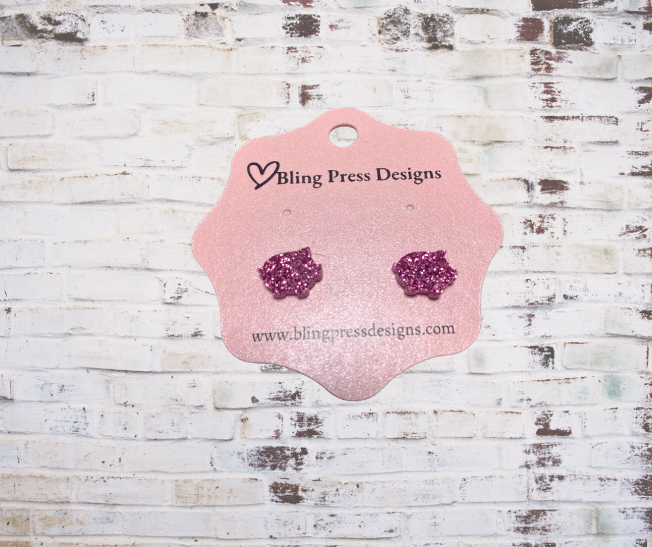 Glitter Stud Earrings