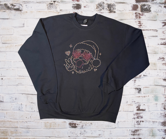 Rhinestone Bubble Gum Santa