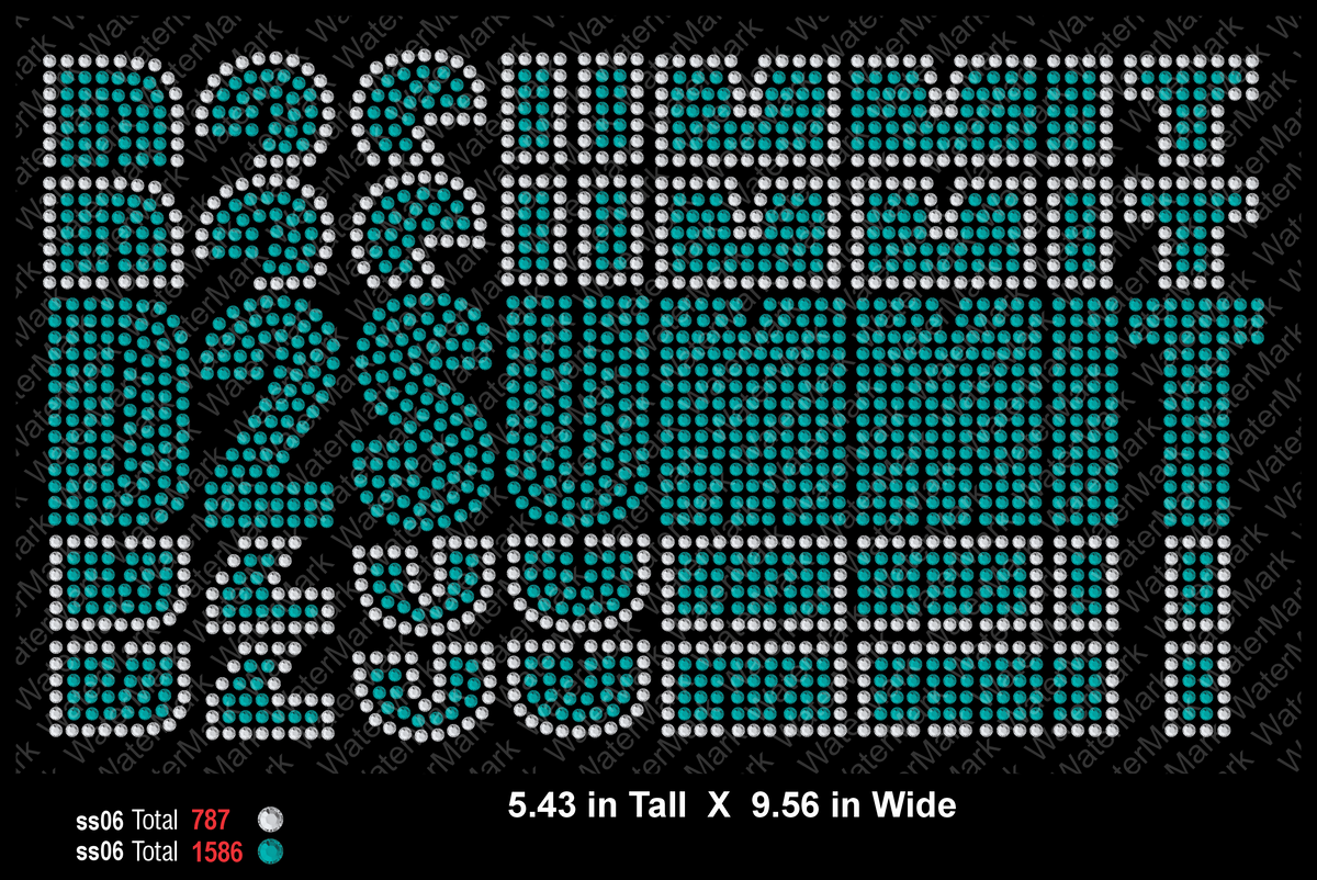 A digital preview of diamond-backlettering (rhinestone) applique patches showing the text 'D2 SUMMIT' in teal and white. The image includes a size specification of 5.43 x 9.56